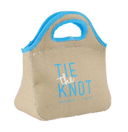 Klutch Burlap-Neoprene Lunch Bag