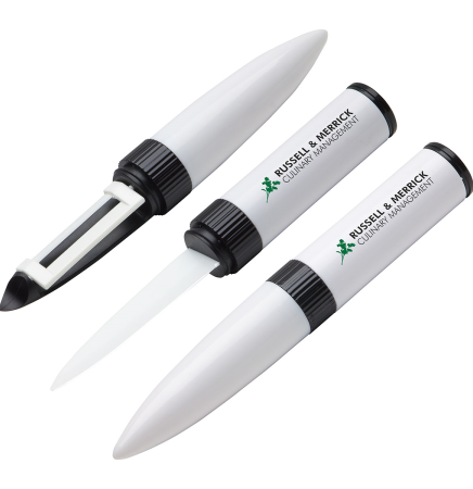 Compact Ceramic Knife & Peeler Duo Set