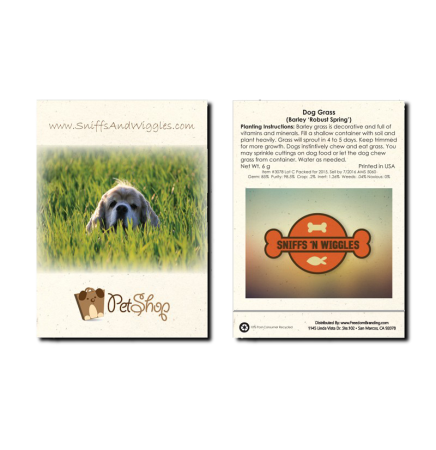 Dog Grass Seed Packet