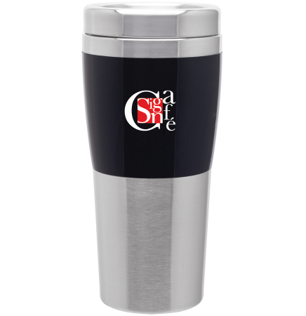 16 Oz. Black Fusion Acrylic & Stainless Steel Tumbler Mug