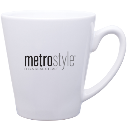 12 Oz. White Mini Latte Mug