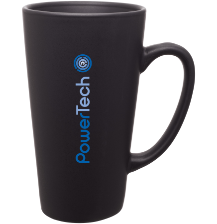 16 Oz. Matte Black Tall Latte Mug