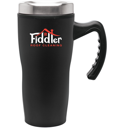 16 Oz. Matte Black Stealth Mug W/Handle