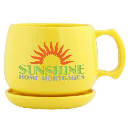 12 Oz. NatureAd Corn Mug Souper and Coaster/ Lid Set