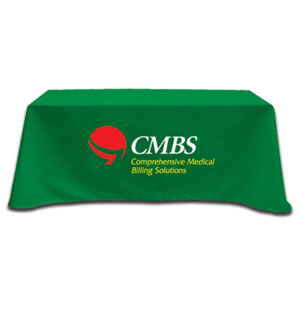 Poly/Cotton Twill 4 Sided Flat Screen Printed Table Cloth (Fits 6' Table)