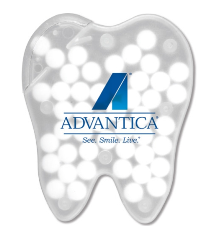 Tooth Shaped Credit Card Mints