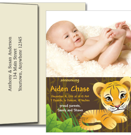 Birth Announcements w/Imprinted Envelopes