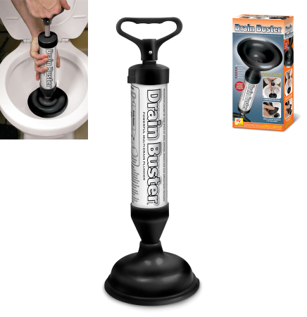 Drain Buster Air Powered Drain Plunger