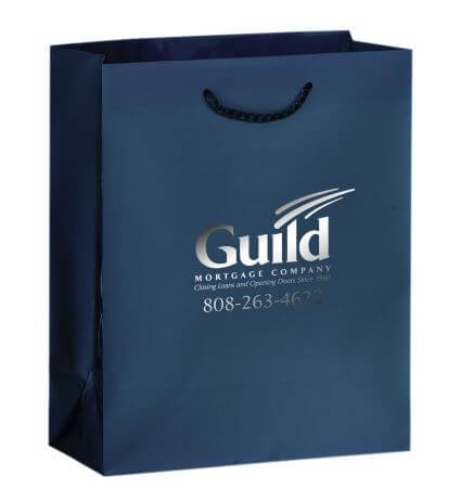 Matte Laminated Euro Tote Bag (8"x4"x10") - Foil Stamp
