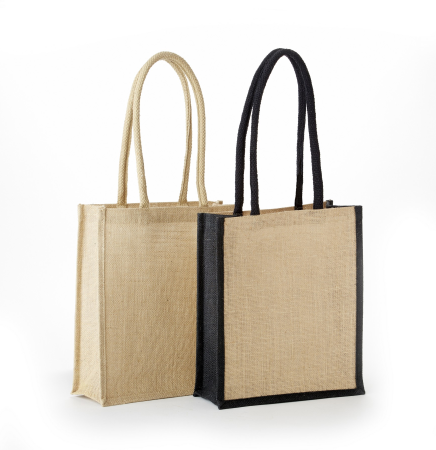 All Natural Jute/ Burlap Book Bag (10"x12"x3")