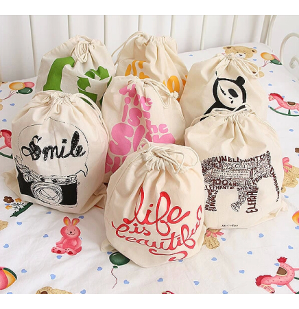 Big Size Drawstring Cotton Gift Bags Durable Promotion Pouch