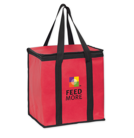 Insulated Non-Woven Square Zipper Top Tote Bag w/ Insert & Full Color (12"x8"x13") - Color Evolution
