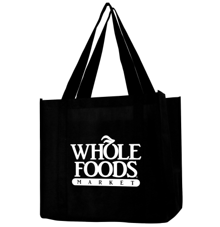 Non Woven Grocery Bag w/ Full Gusset - 1 Color (12 1/2"x13 1/2"x8 1/2")