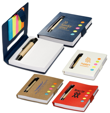 Eco Stowaway Sticky Jotter w/ Pen
