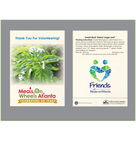 Sweet Basil Herb Seed Packet