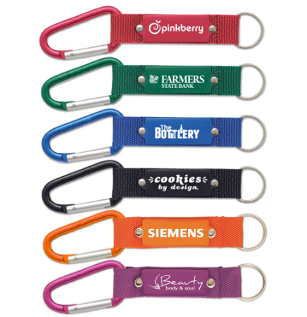 Strap Happy Key Tag w/Carabiner & Mesh Strap