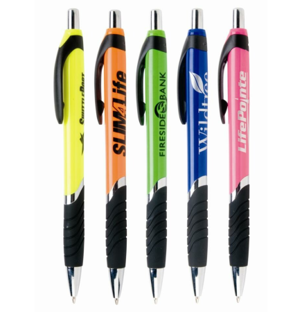 Calypso™ Retractable Neon Color Plastic Pen