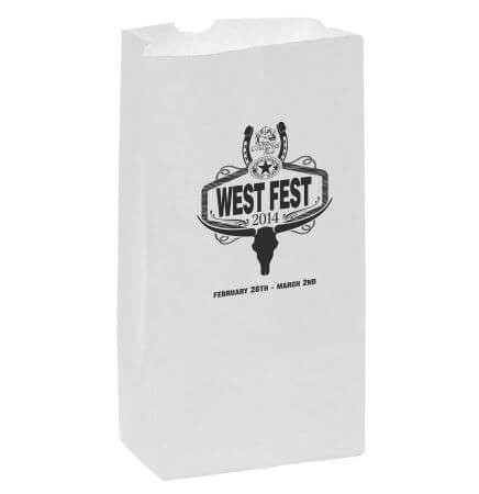 White Kraft 8# Grocery Bag