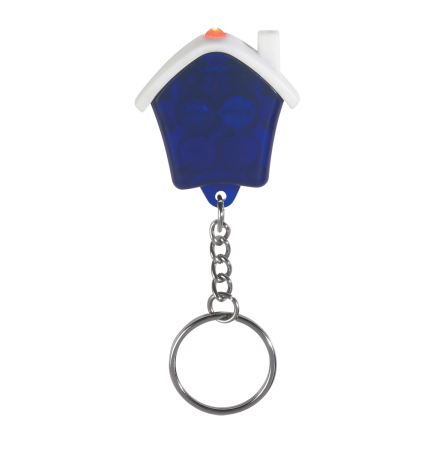 Blue Light Up Keychain House