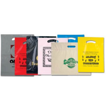 Short Run Die Cut Handle Bags (12"x15"x3")
