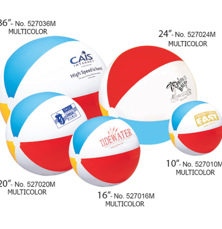 Classic Multi Color Inflatable Beach Ball (16")