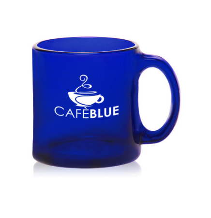 13 Oz. Libbey Glass Coffee Mug (Cobalt Blue)