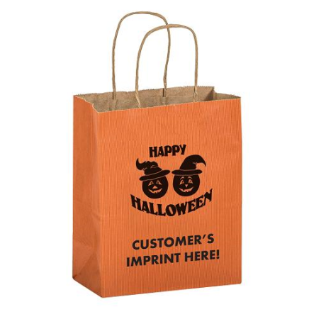 Pumpkins Matte Orange Shopper • 8" x 4 3/4" x 10 1/2"