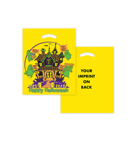 Haunted House Yellow Die Cut Bag • 12" x 15"