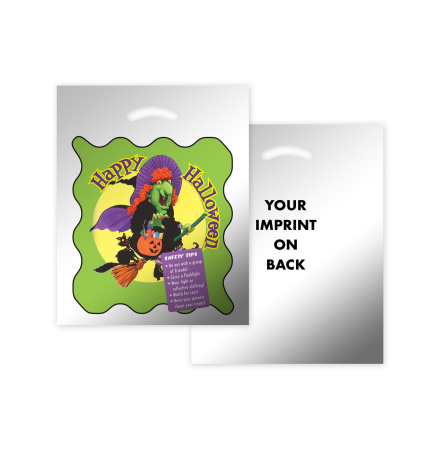 Halloween Metallic Non Reinforced Die Cut Handle Bags