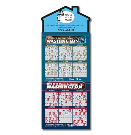 Basketball/Hockey Schedules Magna-Card House Shape Magnet (3.5x9)