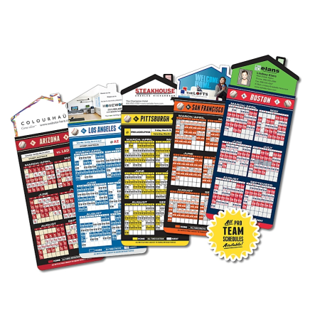 Baseball Schedules Magna-Card House Shape Magnet (3.5x9)