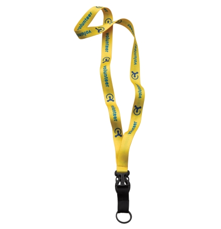 3/4" Polyester Dye Sublimated Lanyard w/ Plastic Slide Buckle Release & Split Ring