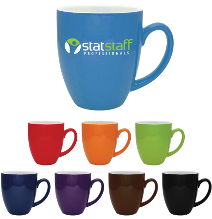 16 Oz. Duo-Tone Bistro Collection Ceramic Mug