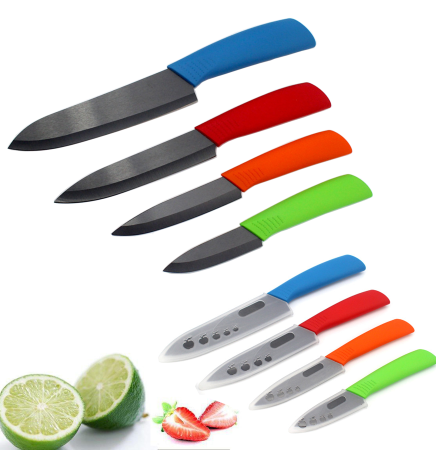 5" Color Sharp Ceramic Chef's Kitchen Knife with Laser Etching Logo