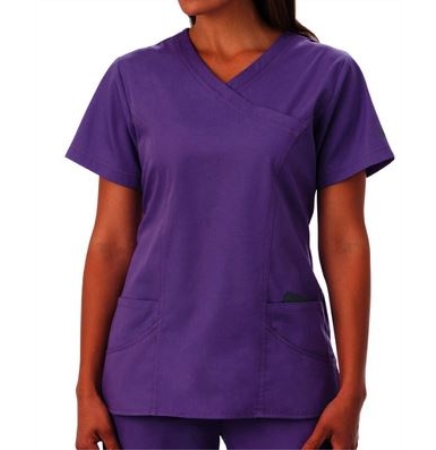 Fundamentals Ladies Smiley Pocket Scrub Top