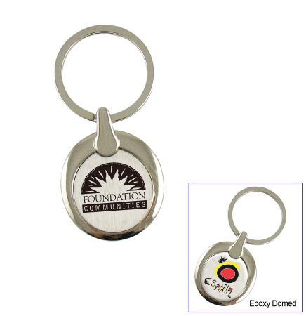Oval Metal Key Tag