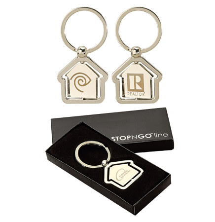 House Shaped Center Spinning Keyring