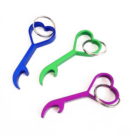 Heart Shaped Bottle Opener Key Chain