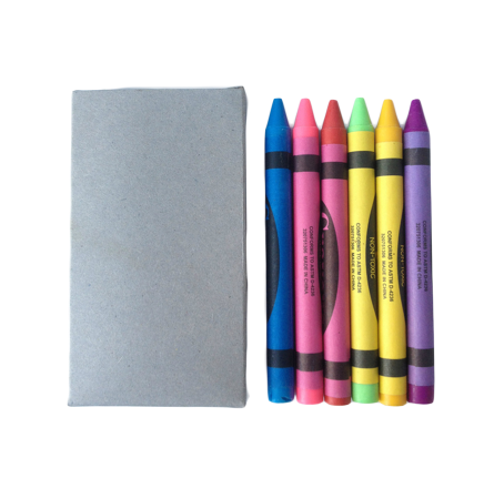 6 Pack Crayons With Box