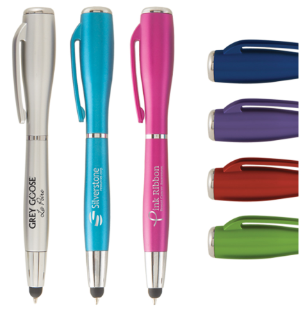 Nova Touch (Metallic) Stylus Pen with LED Flashlight