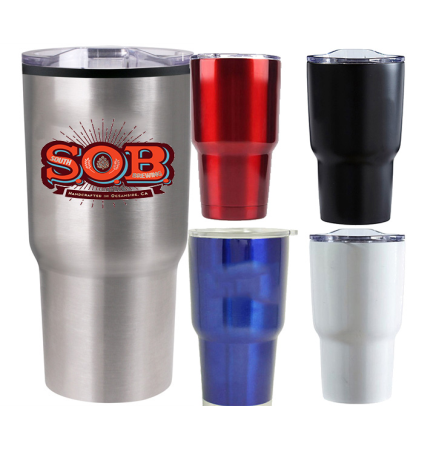 30 oz Double Wall Insulated Travel Tumbler Mug w/Clear Lid