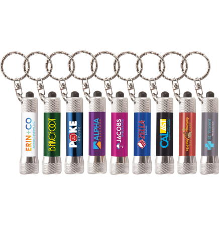 Chroma - LED Flashlight with Keyring - Full-Color Metal Keyring