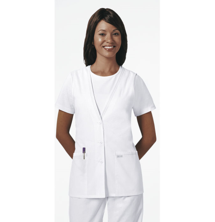 Cherokee® Fashion Solid Lace Trimmed Scrub Vest