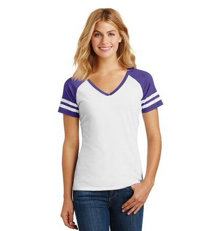 Ladies' District® Game V-Neck Tee Shirt