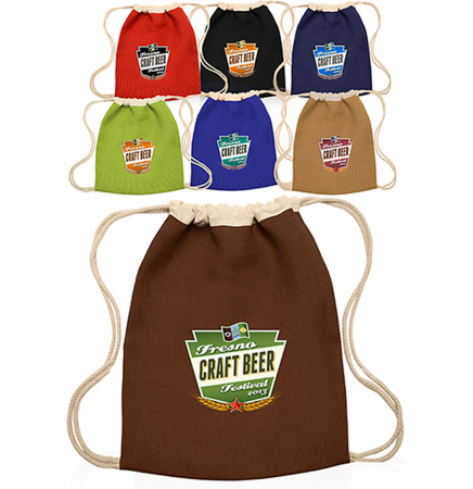 Jute Drawstring Backpacks (14.4"x16.4")