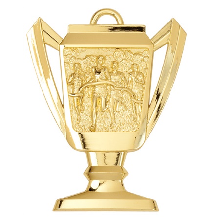 Cross Country Cup Medal - Bright Silver Awards