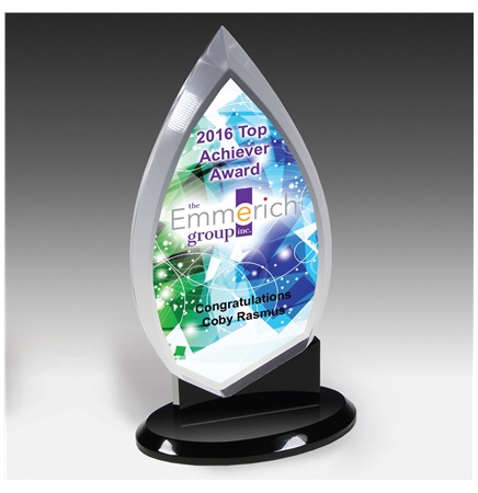 Century Acrylic Awards- Screen Print - (5 1/2"x9 1/2"x3 1/2")
