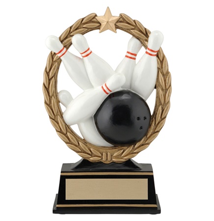 6.5 Negative Space Bowling Trophy