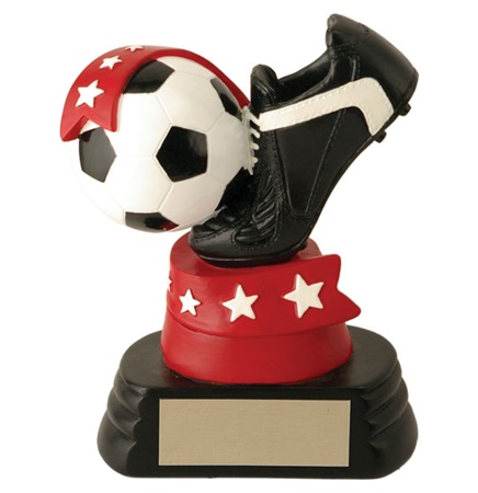 5.25 All Star Soccer Ball & Shoe Trophy