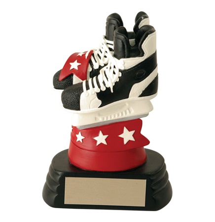 5.25 All Star Hockey Skates On Ribbon Trophy